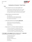 Introducción a la Economía – Primer Parcial