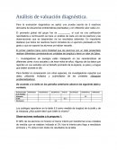 Análisis de la evaluación diagnóstica