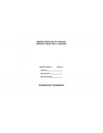 PROYECTO DE APRENDIZAJE DIAGNOSTICO PEDAGOGICO. Página 1