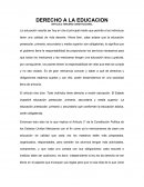 DERECHO A LA EDUCACION. ARTICULO TERCERO CONSTITUCIONAL