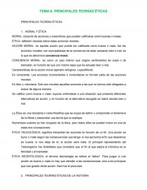 PRINCIPALES TEORÍAS ÉTICAS. Página 1