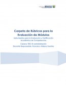 Rúbricas de evaluación oficial . Análisis y Gestión Financiera