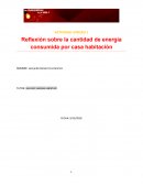 Reflexión sobre la cantidad de energía consumida por casa habitación