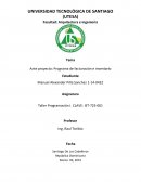 Ante proyecto: Programa de facturación e inventario
