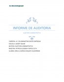 AUDITORIA ADMINISTRATIVA. Informe de auditoría: información de aspectos relevantes