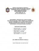 MANTENIMIENTO PREVENTIVO DE LAS INSTALACIONES ELÉCTRICAS DE SALONES Y ÁREAS COMUNES