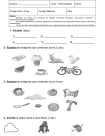 Evaluacion consonstes s, d y n. Página 1