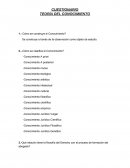 CUESTIONARIO TEORÌA DEL CONOCIMIENTO
