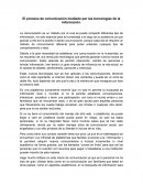 El proceso de comunicación mediado por las tecnologías de la información