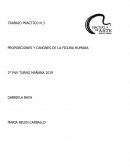 TRABAJO PRACTICO N 3 PROPORCIONES Y CANONES DE LA FIGURA HUMANA