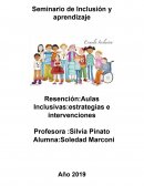 Resención:Aulas Inclusivas:estrategias e intervenciones