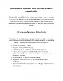 Motivación que proyectaría en un futuro en mi área de especialización