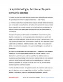 La epistemología, herramienta para pensar la ciencia
