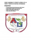 MISION Y VISION DE LA AMERICAN UNIVERSITY