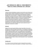 ¿EN VERDAD ES LIBRE EL CONOCIMIENTO? Sobre los límites artificiales de su difusión