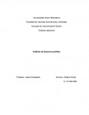 Analisis de un discurso político