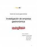 Gestión de recursos gastronómicos Investigación de empresa gastronómica