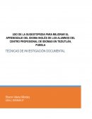 Uso de la Sugestopedia para mejorar el aprendizaje del Inglés