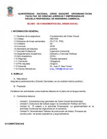 SÍLABO DE FUNDAMENTOS DEL ORDEN SOCIAL. Página 1