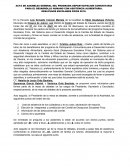 ACTA DE ASAMBLEA GENERAL DEL PROGRAMA DEPARTICIPACION COMUNITARIA PARA EL DESARROLLO HUMANO CON ASISTENCIA ALIMENTARIA