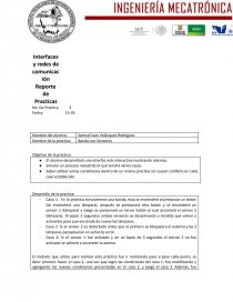 Interfaces y redes de comunicación Reporte de Practicas. Página 1