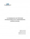 LA JERARQUÍA DE LOS TRATADOS INTERNACIONALES EN EL ORDENAMIENTO JURÍDICO CHILENO