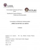 APRECIACION DE LAS ARTES Evidencia
