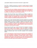 ¿Qué significa “Sabiduría Convencional en Economía”? ¿Según Porter?