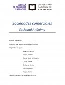 Sociedades comerciales. Sociedad Anónima