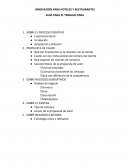 INNOVACIÓN PARA HOTELES Y RESTAURANTES GUÍA PARA EL TRABAJO FINAL