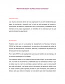 Administración de Recursos Humanos