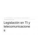 Legislación en TI y telecomunicaciones