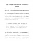 Sobre el aprendizaje humano y la teoría del procesamiento de la información