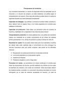 Pasos importantes para presupuesto de invetarios