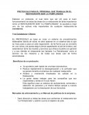 PROTOCOLO PARA EL PERSONAL QUE TRABAJA EN EL RESTAURANTE BAR LA PAMPLONADA
