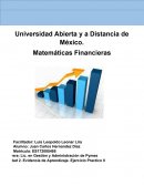 Matematicas Financieras Unidad 2 Evidencia de Aprendizaje