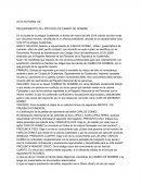 ACTA NOTARIAL DE REQUERIMIENTO DEL PROCESO DE CAMBIO DE NOMBRE