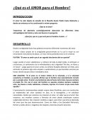 Que es el amor para el hombre