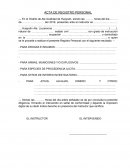 Modelo de acta de registro personal: Formato para diligencia policial