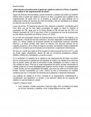 DEBATE 1 - USMP ¿Qué relación encuentra entre el gasto per cápita en salud en el Perú y la gestión de la calidad en las organizaciones de salud?