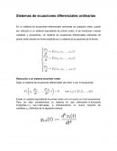 Sistemas de ecuaciones diferenciales ordinarias