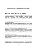 NORMATIVIDAD DE LAS INSTITUCIONES EDUCATIVAS. IMPACTO DEL FEDERALISMO EDUCATIVO EN MÉXICO