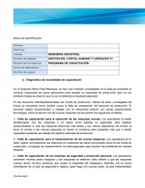 PROGRAMA DE CAPACITACIÓN. Página 1
