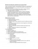 Gerencia de producción, parámetros para proyecto final