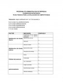 FICHA TECNICA PARA LA EVLUACION DE COMPETITIVIDAD