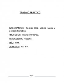TRABAJO PRACTICO Filosofía. Página 1
