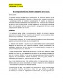 El comportamiento afectivo docente en el aula