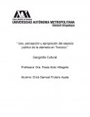 Uso del espacio en la alameda de Texcoco