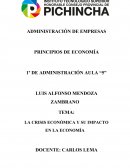 LA CRISIS ECONÓMICA Y SU IMPACTO EN LA ECONOMÍA
