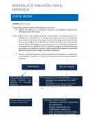Plan de mejora INFORME DE SÍNTESIS DE LA EXPERIENCIA DE APRENDIZAJE